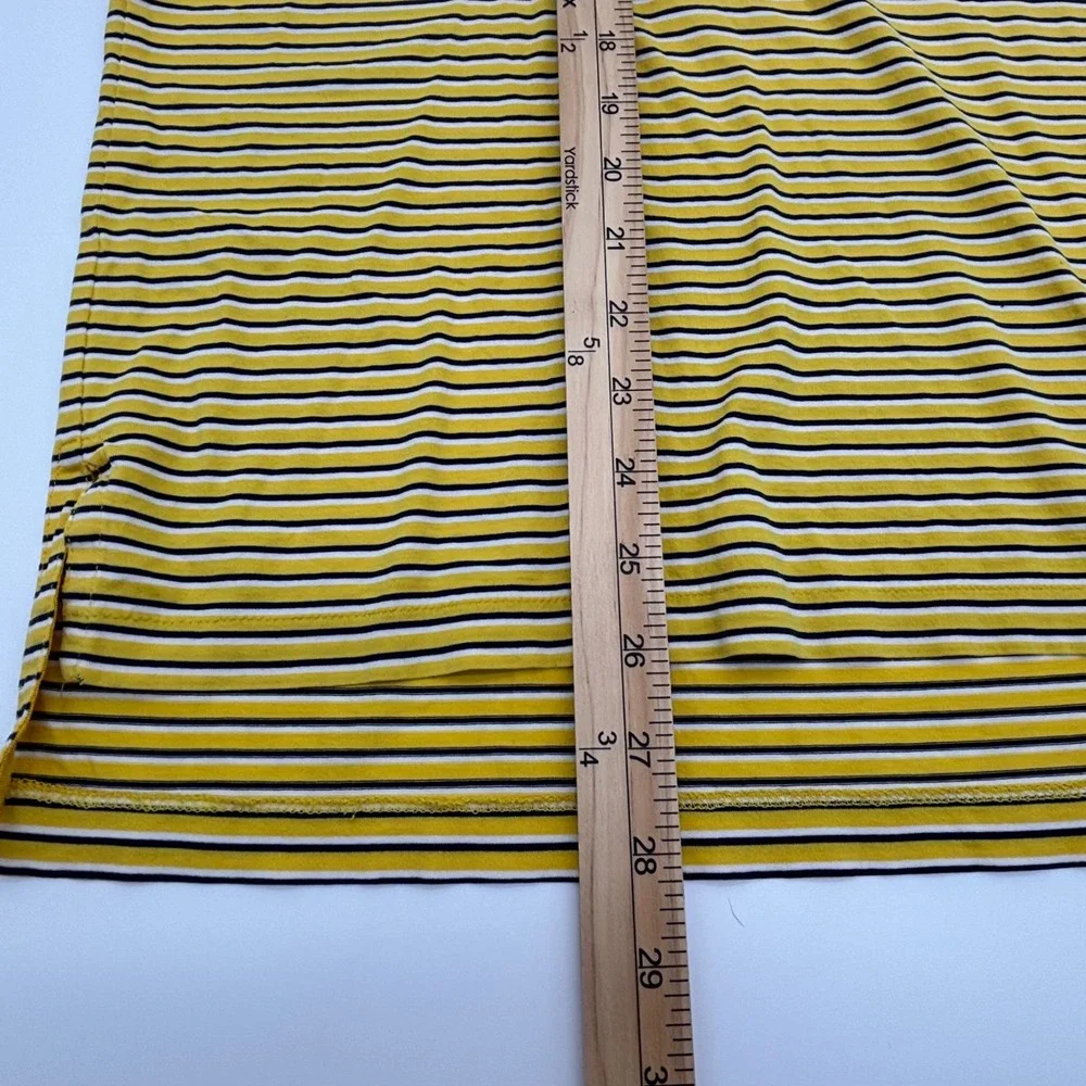 Polo Ralph Lauren Golf Fit Striped Polo Shirt Mens Size M Yellow Navy White‎